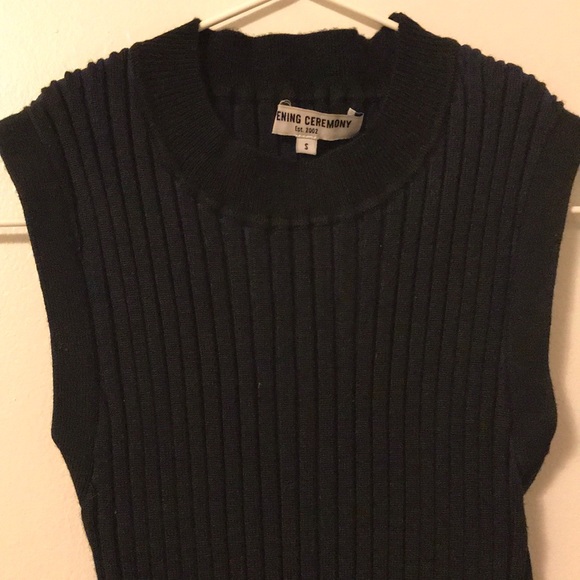 OC NWOT Asymmetrical Open Side Slit Sweater Tunic - Picture 5 of 6